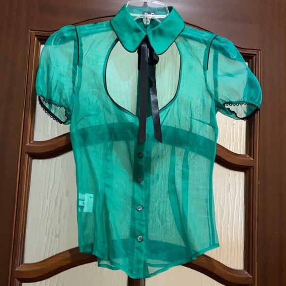 D&G Tops - D&G see through silk organza shirt. FINAL